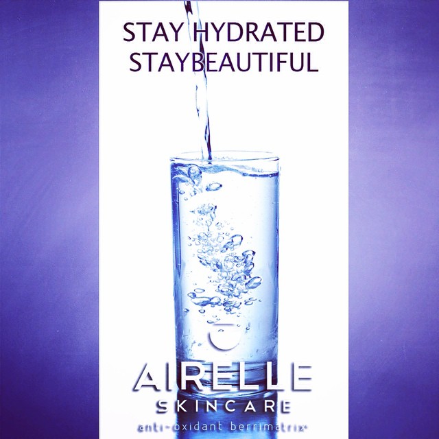 STAT HYDRATED. STAY BEAUTIFUL. @airelleskin #regram #wednesday #water #skincare #beautiful